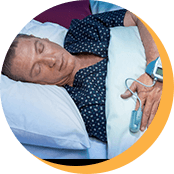 Patient during home sleep test