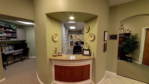 Dental office reception desk