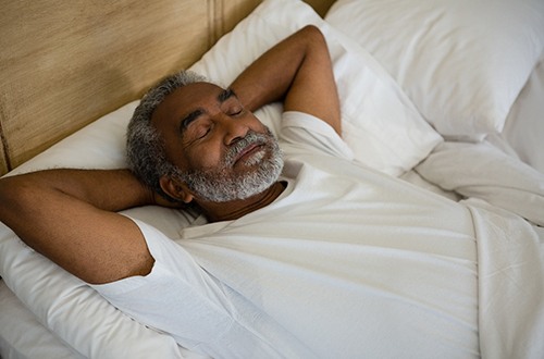 Senior man sleeping